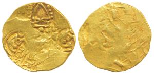 Chalukyas of Kalyana, Jayasimha II Jagadekamalla (1015-1043 AD), Gold Pagoda, 3.73g, Punch