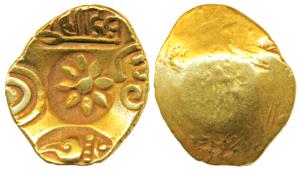 Yadavas of Devagiri, Mahadeva (c.1260-1270 AD), Gold Gadyana / Padma Tanka, 3.79g, Punch-m