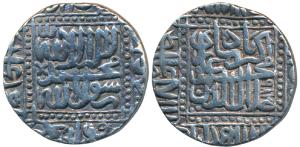 Akbar (AH 963-1014, 1556-1605 AD), Silver Rupee, 11.32g, Dar al-Sultanate Ahmedabad Mint, 