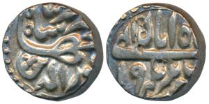 Jahangir, Silver Rupee, 11.34g, Jahangirnagar (Dhakka) Mint, Month Aban, RY 19 (KM 145.7).