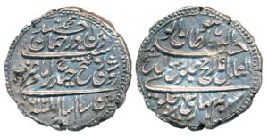 Tipu Sultan, Silver Rupee, 11.32g, Patan Mint, AM 1216/6 (KM 127). Sharp, Extremely Fine, 