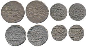 Sawai Jaipur Mint, Silver Rupee (2) and ½ (2), in the name of Muhammad Akbar II, RY 22, 7 