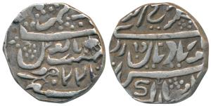Ranjit Singh (AH 1263-1281, 1846-1864 AD), Silver Rupee, 10.31g, with the name of Queen Vi