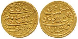 Murshidabad Mint, Gold Mohur, 12.34g, in the name of Shah Alam II, AH 1189/12 (Prid 25). V