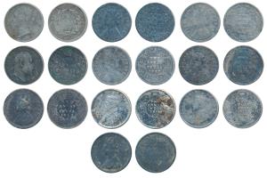 Victoria Queen & Empress, Edward VII and George V, Silver 2 Anna, mixed lot of different d