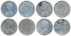 Victoria Empress, Silver Rupee, 1882, A3 / IV / dot, (Prid listed as 159). 1884, A6 / I / 