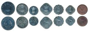 1950 Proof Set, set of 7, Pice, ½, 1 and 2 Annas, Rupee, ½ and ¼, Bombay Mint. Proof, slig