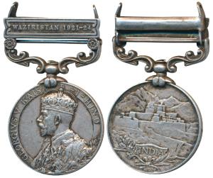 India General Service Medal, George V, Silver, Waziristan 1921-24 bar, awarded to 4423 Sep