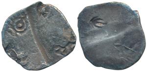 Archaic Punch Marked Coinage, attributed to Vatsa Janapada (c. 500-410 BC), Silver Karshap