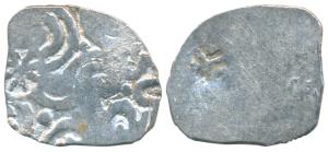 Archaic Punch Marked Coinage, attributed to Kosala Janapada, Silver Vimshatika, 2.79g, ABA