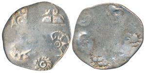 Archaic Punch Marked Coinage, attributed to Magadha Janapada (c. 500-400 BC), Silver Karas