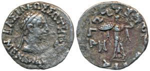 Indo-Greeks, Menander I (c. 160-145 BC), Silver Drachm, 2.18g, Bilingual series, obv. diad