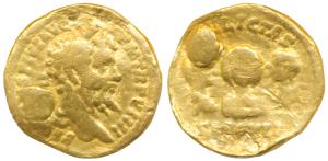 Septimius Severus (193-211 AD), Gold Aureus, 7.46g, Rome Mint, obv. laureate head of the r