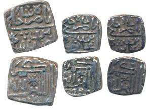 Nasir Shah (AH 906-916, 1500-1510 AD), Silver Tanka, ¼ and 1/8, AH 912 and 908 respectivel