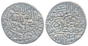 Humayun (AH 937-947, 1530-1540 AD), Silver Shahrukhi, 4.79g, Lahore Mint, obv. kalima with