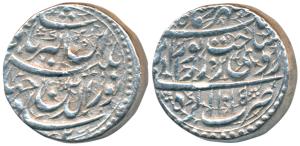 Jahangir, Silver Heavy Rupee, 13.49g, 20% overweight, Agra Mint, ’Sakhat Noorani’ couplet,