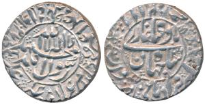 Shah Jahan, Silver Rupee, 11.40g, Surat Mint, AH 1027/31, Error date AH 1027 instead of 10