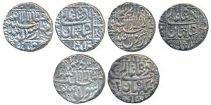 Shah Jahan, Silver Rupee, 11.46g, Surat Mint (3), AH 1066/30, 106x/27 and 1066/32, legend 