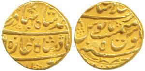 Ahmed Shah Bahadur (AH 1161-1167, 1748-1754 AD), Gold Mohur, 10.98g, Dar al-Khilafat Shahj