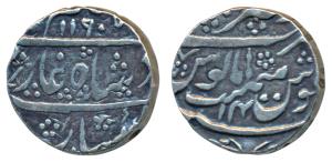 Dar-ul-Khair Ajmer Mint, Silver Rupee, in the name of Shah Alam II, AH 1190/14 (M&W T2f). 