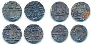 Jafarabad urf Chandor Mint, Silver Rupee (4), in the name of Shah Alam II, usual floral sp