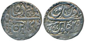 Kunch Hijri Mint, Silver Rupee, 11.16g, in the name of Shah Alam II, AH 1198/25, sword and