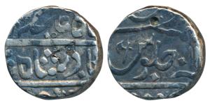 Muhiabad urf Poona Mint, Silver Rupee, in the name of Shah Ali Gauhar (Shah Alam II), batt