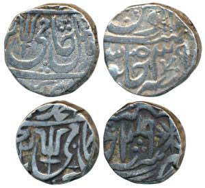Srinagar and Kunch Hijri Mint, Silver Rupee (2), in the name of Shah Alam II, both RY 39 (
