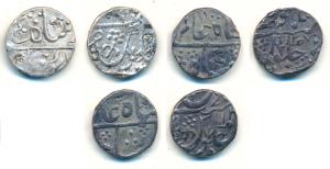Vaphgaon Mint, Silver Rupee (3), in the name Shah Alam II, one with RY 12, one with a ling