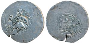 Goa, Joao IV, Silver Xerafim, 11.03g, obv. standing figure of St. John divides SI and date