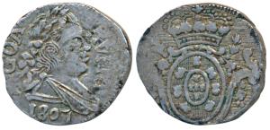 Goa, Joao VI as Regent, Silver Rupia, 10.92g, 1807, obv. diademed head to right with date 