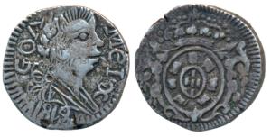 Goa, Joao VI, Silver ½ Pardao, 2.67g, re-engraved 9 of 1819 over 1818, obv. diademed head 