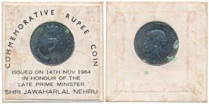 1964 Uncirculated set, Birth Anniversary of Jawaharlal Nehru, set of 1, Cupro-Nickel Rupee