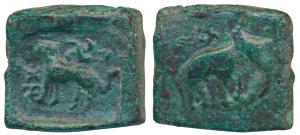 Post-Mauryan, Taxila (local coinage), ’Punch-mark’ type, Copper Karshapana, 10.86g, obv. l