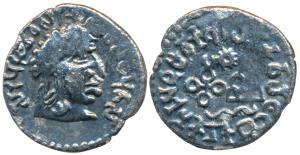 Satavahanas, Vasisthiputra Sri Pulumavi (78-114 AD), Silver Drachma, 1.67g, obv. bust of t