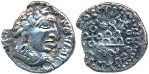 Satavahanas, Vasisthiputra Sri Pulumavi, Silver Drachma, 1.79g, obv. bust of the ruler to 
