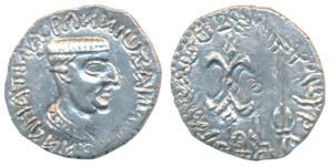 Western Kshatrapas, Kshaharata Family, Nahapana (c. 119-124 AD), Silver Drachma, 2.29g, ob