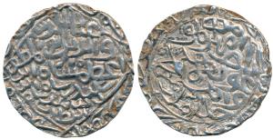 Ghiyath Al-din Azam Shah, Silver Tanka, 10.71g, Hadrat Firuzabad Mint, nasir amir al-mu ’m