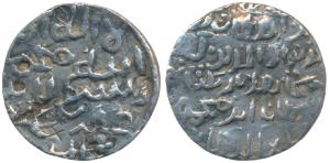 Rukn al-Din Barbak Shah, Silver Tanka, 10.6g, Arsah Satgaon Mint, shahada on rev., AH 86(4