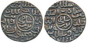 Ghiyath al-din Mahmud, Silver Tanka, 11.0g, Hussainabad Mint, al-sultan bin al-sultan ghiy