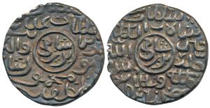 Ghiyath al-din Mahmud, Silver Tanka, 10.8g, Hussainabad Mint, al-sultan bin al-sultan ghiy