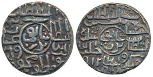 Ghiyath al-din Mahmud, Silver Tanka, 10.8g, mint name off flan, likely to be Sayyidabad Mi