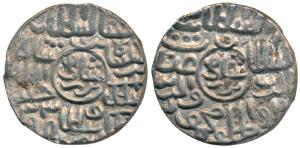 Ghiyath al-din Mahmud, Silver Tanka, 10.6g, Nusratabad Mint, al-sultan bin al-sultan ghiya