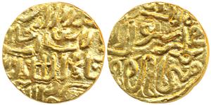 Ala-al-din Hussain Shah (AH 899-925, 1493-1519 AD), Gold Tanka, 10.8g, Fathabad Mint, abu 