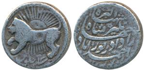 Jahangir, Silver Zodiac Rupee, 10.14g, Ahmedabad Mint, Leo sign, AH 1026/13, a lion emergi
