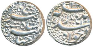 Jahangir, Silver Rupee, 11.20g, Qandahar Mint, AH 102x/13 (KM 142.2). Extremely Fine.