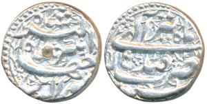 Jahangir, Silver Rupee, 11.43g, Qandahar Mint, Month Tir, RY 9 (KM 145.13). A single test 