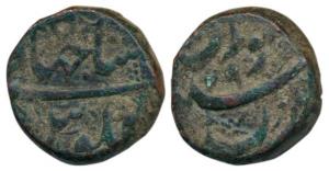 Shah Jahan, Copper Dam, 20.7g, Surat Mint, RY 20 (KM 206.6). About Very Fine, Rare.