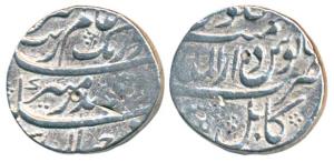 Aurangzeb, Silver Rupee, 11.25g, Dar al-Mulk Kabul Mint, complete mint name at bottom on r