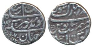 Aurangzeb, Silver Rupee, 11.35g, Bandar-e-Mubarak Surat Mint (Surat, the Auspicious Port),